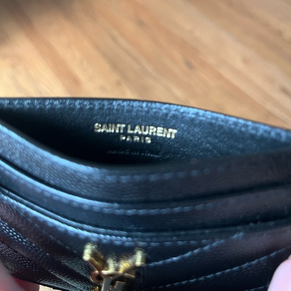 Saint Laurent Quilted Black Card Holder - Picture 11 of 13